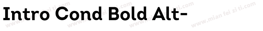 Intro Cond Bold Alt字体转换